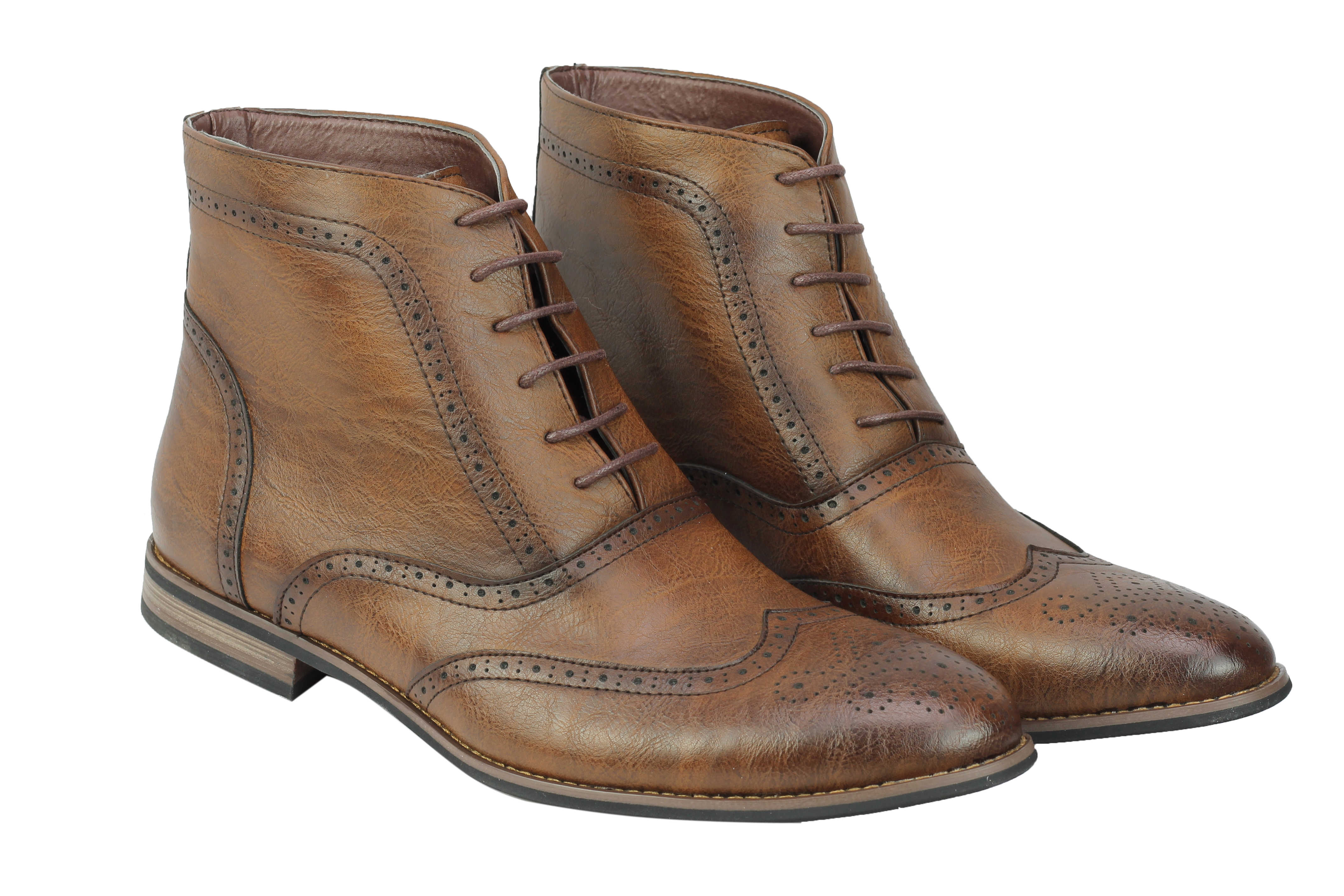 men faux leather boots